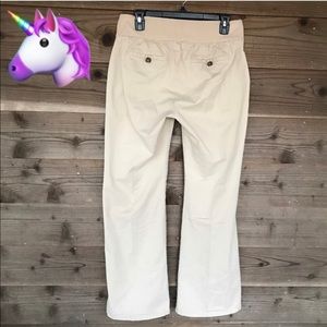 GAP Maternity Hip Slug Khaki Bootcut Pants Sz 10
